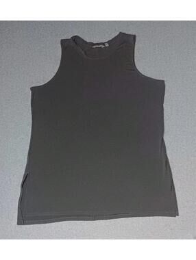Athleta Sleeveless Long Tank Top Womens Size Large Gray Grey athletic Workout...